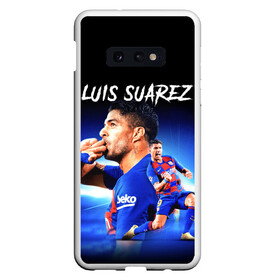 Чехол для Samsung S10E с принтом LUIS SUAREZ / ЛУИС СУАРЕС в Тюмени, Силикон | Область печати: задняя сторона чехла, без боковых панелей | barcelona | football | luis suarez | sport | uefa | барселона | луис суарес | спорт | уефа. | футбол