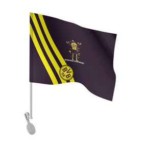Флаг для автомобиля с принтом Холанд Боруссия в Тюмени, 100% полиэстер | Размер: 30*21 см | erling haaland | боруссия | германия | дортмунд | нападающий | футбол | футболист | эрлинг холанд