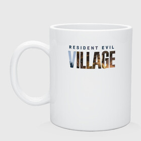 Кружка керамическая с принтом Resident Evil 8 Village Logo в Тюмени, керамика | объем — 330 мл, диаметр — 80 мм. Принт наносится на бока кружки, можно сделать два разных изображения | 8 | dimitresku | games | horror | new | resident evil | umbrella | vampire | village | вампир | деревня | димитреску | игра | лого | надпись | обитель зла | резидент | хоррор | эвил