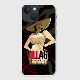 Чехол для iPhone 13 mini с принтом Resident Evil Village Blood в Тюмени,  |  | 8 | blood | dimitresku | games | horror | new | resident evil | umbrella | vampire | village | вампир | деревня | димитреску | игра | кровь | лого | надпись | обитель зла | резидент | хоррор | щупальца | эвил