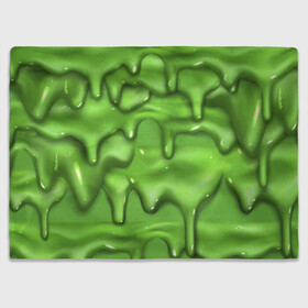 Плед 3D с принтом Green Slime в Тюмени, 100% полиэстер | закругленные углы, все края обработаны. Ткань не мнется и не растягивается | drips | green | slime | желе | зелёный | слайм