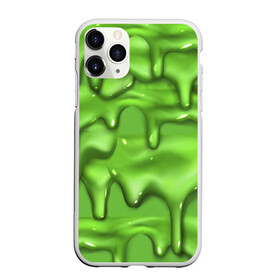 Чехол для iPhone 11 Pro Max матовый с принтом Green Slime в Тюмени, Силикон |  | drips | green | slime | желе | зелёный | слайм