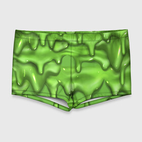 Мужские купальные плавки 3D с принтом Green Slime в Тюмени, Полиэстер 85%, Спандекс 15% |  | drips | green | slime | желе | зелёный | слайм