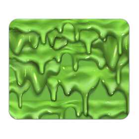 Коврик для мышки прямоугольный с принтом Green Slime в Тюмени, натуральный каучук | размер 230 х 185 мм; запечатка лицевой стороны | drips | green | slime | желе | зелёный | слайм