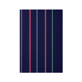 Обложка для паспорта матовая кожа с принтом Синие и розовые полосы в Тюмени, натуральная матовая кожа | размер 19,3 х 13,7 см; прозрачные пластиковые крепления | blue | pink | stripes | полосатый | полосы | розовые | синие