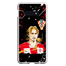 Чехол для Samsung S10E с принтом ЛУКА МОДРИЧ LUKA MODRIC в Тюмени, Силикон | Область печати: задняя сторона чехла, без боковых панелей | football | luka modric | real madrid. | sport | лука модрич | реал мадрид | сборная хорватии | спорт | футбол