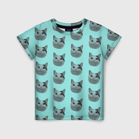 Детская футболка 3D с принтом ШТОШ в Тюмени, 100% гипоаллергенный полиэфир | прямой крой, круглый вырез горловины, длина до линии бедер, чуть спущенное плечо, ткань немного тянется | Тематика изображения на принте: кот | меме | прикол | штош | юмор