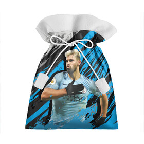 Подарочный 3D мешок с принтом Серхио Агуэро в Тюмени, 100% полиэстер | Размер: 29*39 см | Тематика изображения на принте: аргентина | кун | манчестер сити | нападающий | футбол