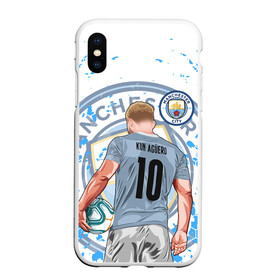 Чехол для iPhone XS Max матовый с принтом СЕРХИО АГУЭРО SERGIO AGUERO в Тюмени, Силикон | Область печати: задняя сторона чехла, без боковых панелей | football | manchester city | sergio leonel aguero del castillo | sport | манчестер сити | сборная аргентины. | спорт | футбол