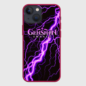 Чехол для iPhone 13 mini с принтом GENSHIN IMPACT МОЛНИЯ НЕОН в Тюмени,  |  | Тематика изображения на принте: genshin impact | neon | гениш импакт | генши импакт | геншин импакт | игра | молния | неон