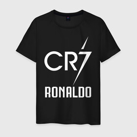 Мужская футболка хлопок с принтом CR7 Cristiano Ronaldo logo в Тюмени, 100% хлопок | прямой крой, круглый вырез горловины, длина до линии бедер, слегка спущенное плечо. | 7 | champion | cr7 | cristiano ronaldo | fifa | football | football club | juventus | soccer | uefa | игра | криштиану роналду | лига чемпионов | реал мадрид | сборная португалии | спорт | уефа | фифа | фк | футбол | футболь
