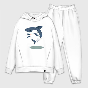 Мужской костюм хлопок OVERSIZE с принтом Акуленок в Тюмени,  |  | baby | shark | акула | акуленок | акулы | жители | клыки | море | морские | океан | памперс | паттерн | ребенок | рыба | черные