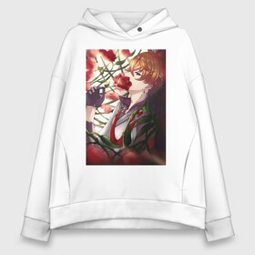 Женское худи Oversize хлопок с принтом Tartaglia fan art в Тюмени, френч-терри — 70% хлопок, 30% полиэстер. Мягкий теплый начес внутри —100% хлопок | боковые карманы, эластичные манжеты и нижняя кромка, капюшон на магнитной кнопке | art | fanart | game | genshin | impact | tartaglia | арт | тарталья | фан