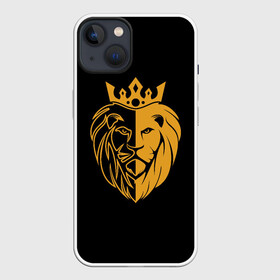 Чехол для iPhone 13 с принтом Король Лев в Тюмени,  |  | golden lion | голова льва | король африки | король леса | лев | лев (корона на голове) | лев царь зверей | царь зверей