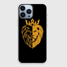 Чехол для iPhone 13 Pro Max с принтом Король Лев в Тюмени,  |  | golden lion | голова льва | король африки | король леса | лев | лев (корона на голове) | лев царь зверей | царь зверей