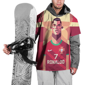 Накидка на куртку 3D с принтом Криштиану Роналду в Тюмени, 100% полиэстер |  | Тематика изображения на принте: cristiano ronaldo | fc portugal | криштиану роналду | сборная | фк португалия | футбол