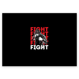 Поздравительная открытка с принтом FIGHT в Тюмени, 100% бумага | плотность бумаги 280 г/м2, матовая, на обратной стороне линовка и место для марки
 | boxing | fight club | mma | ufc | боевые искусства | боец | бои | бойцовский клуб | бокс | боксёр | борьба | воин | единоборства | кикбоксинг | майк тайсон | мма | муай тай | мухаммед али | рукопашный бой | сила