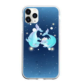 Чехол для iPhone 11 Pro Max матовый с принтом Два дельфина в Тюмени, Силикон |  | cute | dolphin | два дельфина | дельфин | дельфинами | милый | мир | подводный