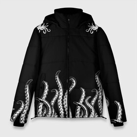 Мужская зимняя куртка 3D с принтом Octopus Щупальца в Тюмени, верх — 100% полиэстер; подкладка — 100% полиэстер; утеплитель — 100% полиэстер | длина ниже бедра, свободный силуэт Оверсайз. Есть воротник-стойка, отстегивающийся капюшон и ветрозащитная планка. 

Боковые карманы с листочкой на кнопках и внутренний карман на молнии. | animal | beast | kraken | ocean | octopus | sea | ship | water | вода | животные | звери | корабль | кракен | море | океан | осьминог | рыбы | щупальца