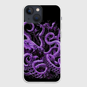 Чехол для iPhone 13 mini с принтом Фиолетовый Кракен в Тюмени,  |  | animal | beast | kraken | ocean | octopus | sea | ship | water | вода | животные | звери | корабль | кракен | море | океан | осьминог | рыбы | щупальца