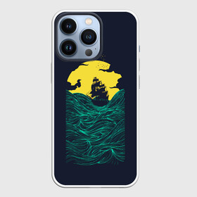 Чехол для iPhone 13 Pro с принтом Window to the Sea в Тюмени,  |  | akean | clouds | dawn | sailboat | sea | seagulls | ship | storm | sunset | travel | water | waves | акеан | вода | волны | закат | корабль | море | облака | парусник | путешествие | рассвет | тучи | чайки | шторм