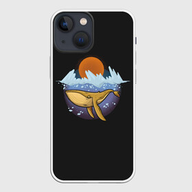 Чехол для iPhone 13 mini с принтом Whale in Ice в Тюмени,  |  | dawn | depth | glaciers | mammal | ocean | sea | sunset | water | whale | вода | глубина | закат | кит | ледники | млекопитающее | море | океан | рассвет