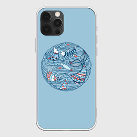 Чехол для iPhone 12 Pro Max с принтом Sea Circle в Тюмени, Силикон |  | circle | fish | inhabitants | marine | ocean | sea | water | waves | вода | волны | жители | круг | море | морсие | морской | оитатели | океан | рыба