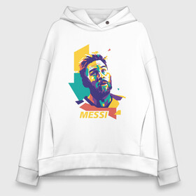 Женское худи Oversize хлопок с принтом Color Messi в Тюмени, френч-терри — 70% хлопок, 30% полиэстер. Мягкий теплый начес внутри —100% хлопок | боковые карманы, эластичные манжеты и нижняя кромка, капюшон на магнитной кнопке | argentina | barca | barcelona | football | lionel | messi | spain | sport | аргентина | барса | барселона | гол | золотой мяч | игрок | испания | камп ноу | лионель | месси | мяч | спорт | тренер | футбол | чемпион |