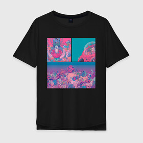 Мужская футболка хлопок Oversize с принтом The water world of psychedelic в Тюмени, 100% хлопок | свободный крой, круглый ворот, “спинка” длиннее передней части | abstraction | acid | colors | кислота | психоделика | цветной
