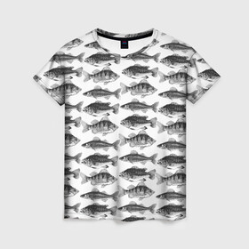 Женская футболка 3D с принтом рыбки в Тюмени, 100% полиэфир ( синтетическое хлопкоподобное полотно) | прямой крой, круглый вырез горловины, длина до линии бедер | ocean | sea | киты | море | морской принт | морской фон | океан | паттерн | рыбы | текстуры