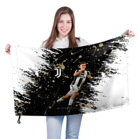 Флаг 3D с принтом Juventus Пауло Дибала в Тюмени, 100% полиэстер | плотность ткани — 95 г/м2, размер — 67 х 109 см. Принт наносится с одной стороны | cr7 | juve | juventus | paulo dybala | ronaldo | пауло дибала | роналдо | ювентус