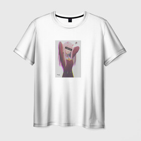 Мужская футболка 3D с принтом WorLd MirNy ERROR Зеро Ту в Тюмени, 100% полиэфир | прямой крой, круглый вырез горловины, длина до линии бедер | Тематика изображения на принте: darling in the franxx | random | world | zero two | милый во франксе | фраке