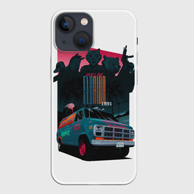Чехол для iPhone 13 mini с принтом Hotline Florida 1991 3D в Тюмени,  |  | florida | hotline | hotline miami | грузовик | гусь | звери | зебра | медведь | надписи | розовый | тигр