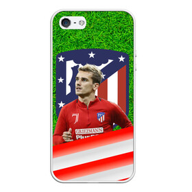 Чехол для iPhone 5/5S матовый с принтом Антуан Гризманн | Antoine Griezmann (+спина) (Z) в Тюмени, Силикон | Область печати: задняя сторона чехла, без боковых панелей | Тематика изображения на принте: antoine griezmann | антуан гризманн | атлетико | барса | барселона | гризман | реал сосьедад | сборная франции