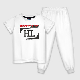 Детская пижама хлопок с принтом Hockey live / big logo в Тюмени, 100% хлопок |  брюки и футболка прямого кроя, без карманов, на брюках мягкая резинка на поясе и по низу штанин
 | hl | hockey | life | спорт | хоккей