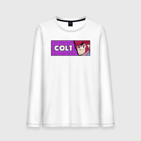 Мужской лонгслив хлопок с принтом COLT (ПЛАШКА) в Тюмени, 100% хлопок |  | android | brawl | brawl stars | clash | colt | game | stars | андроид | игра | кольт | мобильные игры