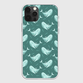 Чехол для iPhone 12 Pro Max с принтом Киты в Тюмени, Силикон |  | whale | кит | киты | море | океан | паттерн