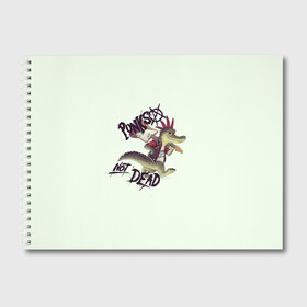 Альбом для рисования с принтом Крокодил панк в Тюмени, 100% бумага
 | матовая бумага, плотность 200 мг. | punks not dead | гитара | крокодил | музыка | панк | панкс нот дед | рок | рокер