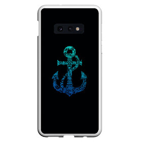 Чехол для Samsung S10E с принтом Navy. Anchor в Тюмени, Силикон | Область печати: задняя сторона чехла, без боковых панелей | Тематика изображения на принте: anchor | fish | gradient | marine | mermaid | navy | ocean | octopus | sailor | sea | shark | ship | skull | treasure | whale | акула | градиент | кит | корабль | море | морской | моряк | океан | осьминог | русалка | рыба | сокровище | 