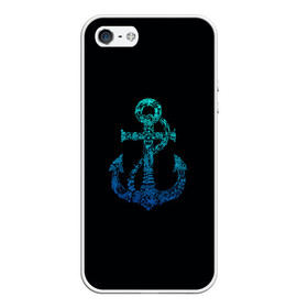 Чехол для iPhone 5/5S матовый с принтом Navy. Anchor в Тюмени, Силикон | Область печати: задняя сторона чехла, без боковых панелей | Тематика изображения на принте: anchor | fish | gradient | marine | mermaid | navy | ocean | octopus | sailor | sea | shark | ship | skull | treasure | whale | акула | градиент | кит | корабль | море | морской | моряк | океан | осьминог | русалка | рыба | сокровище | 