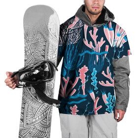 Накидка на куртку 3D с принтом Подводный мир в Тюмени, 100% полиэстер |  | Тематика изображения на принте: colorful | coral | deep | sea | seamless | seaweed | водоросли | глубокий | коралл | красочный | паттерн | подводный мир