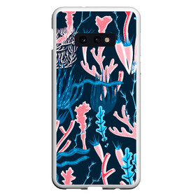 Чехол для Samsung S10E с принтом Подводный мир в Тюмени, Силикон | Область печати: задняя сторона чехла, без боковых панелей | colorful | coral | deep | sea | seamless | seaweed | водоросли | глубокий | коралл | красочный | паттерн | подводный мир