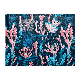 Обложка для студенческого билета с принтом Подводный мир в Тюмени, натуральная кожа | Размер: 11*8 см; Печать на всей внешней стороне | colorful | coral | deep | sea | seamless | seaweed | водоросли | глубокий | коралл | красочный | паттерн | подводный мир