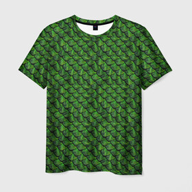 Мужская футболка 3D с принтом Reptile Scales в Тюмени, 100% полиэфир | прямой крой, круглый вырез горловины, длина до линии бедер | reptile | scales | skin | чешуя