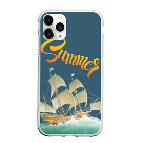 Чехол для iPhone 11 Pro матовый с принтом Summer by the sea в Тюмени, Силикон |  | ocean | sea | ship | summer | волны | океан | парусник