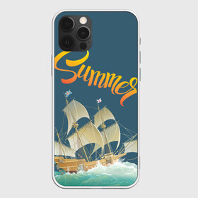 Чехол для iPhone 12 Pro Max с принтом Summer by the sea в Тюмени, Силикон |  | ocean | sea | ship | summer | волны | океан | парусник