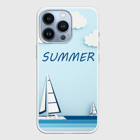 Чехол для iPhone 13 Pro с принтом ПАРУСНИКИ | SUMMER (Z) в Тюмени,  |  | ship | ships | summer | кораблик | кораблики | корабль | летняя | лето | лодочка | мореход | одинокая лодка | парусник | судно | яхта | яхты