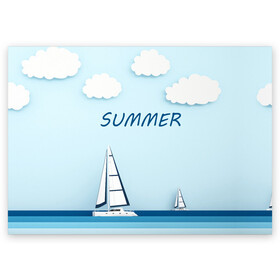 Поздравительная открытка с принтом ПАРУСНИКИ | SUMMER (Z) в Тюмени, 100% бумага | плотность бумаги 280 г/м2, матовая, на обратной стороне линовка и место для марки
 | ship | ships | summer | кораблик | кораблики | корабль | летняя | лето | лодочка | мореход | одинокая лодка | парусник | судно | яхта | яхты