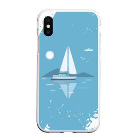 Чехол для iPhone XS Max матовый с принтом ОДИНОКИЙ ПАРУСНИК | SAILBOAT (Z) в Тюмени, Силикон | Область печати: задняя сторона чехла, без боковых панелей | boat | sailboat | ship | ships | бумага | кораблик | кораблики | корабль | красный парус | лодка | лодочка на белом | мореход | одинокая лодка | оригами | парус | парусник | судно | яхта