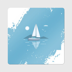 Магнит виниловый Квадрат с принтом ОДИНОКИЙ ПАРУСНИК | SAILBOAT (Z) в Тюмени, полимерный материал с магнитным слоем | размер 9*9 см, закругленные углы | Тематика изображения на принте: boat | sailboat | ship | ships | бумага | кораблик | кораблики | корабль | красный парус | лодка | лодочка на белом | мореход | одинокая лодка | оригами | парус | парусник | судно | яхта